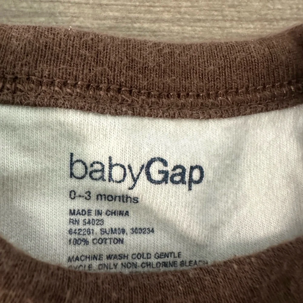 Vintage GAP Stripe Bodysuit & Chick Pea Overalls Baby Boy Matching Outfit 0-3 M